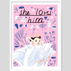 She Loves Him Björk - 30 x 40cm print - Musician, Music Poster