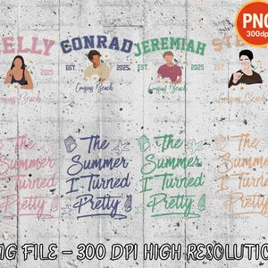 Cousins Beach Shirt TSITP Png, The Summer I Turned Pretty Png, We Will Always Have Summer Png, Team Conrad Belly Jeremiah Png Bundle
