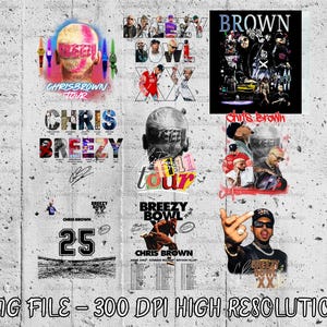 Chris Brown Breezy Bowl XX Tour 2025 T-Shirt Png Design, Bootleg Tee, Chris Brown PNG File Chris Brown 2025 Tour Png Breezy Bowl XX Tour Png