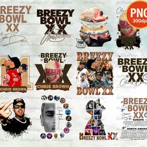 Chris Brown Breezy Bowl XX Tour 2025 T-Shirt Png Design, Bootleg Tee, Chris Brown PNG File Chris Brown 2025 Tour Png Breezy Bowl XX Tour Png