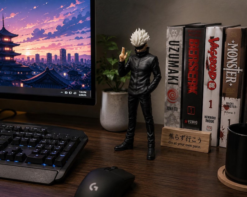Satoru Gojo Jujutsu Kaisen 3D Printed Figure Desk Buddy Anime Decor 20 cm image 1