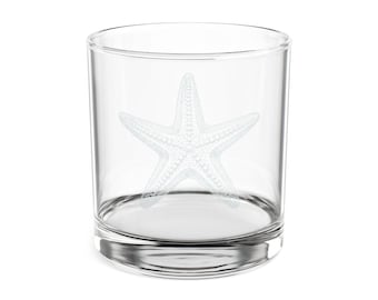 Zeestergravure whiskyglas | 10,5 oz stenen glas