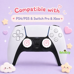 Cappucci a spirale per levette analogiche di PS5, PS4, Xbox e Switch Pro / Copri joystick in silicone / Cappucci antiscivolo per controller / Accessori da gioco carini