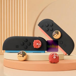 Takoyaki Octopus Tumgreppsskydd för Nintendo Switch, Switch OLED & Lite | Söta Joystickskydd | Halkfria Kontrollskydd