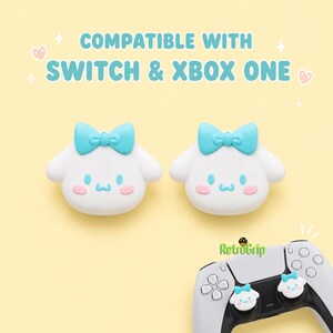 Cinnamon Bunny Cover with Thumb Grip Caps for Nintendo Switch & Xbox One | Anti-Slip Protective Case | Gaming Controller Skin