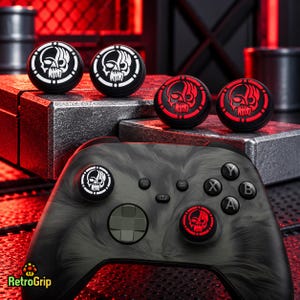 4x Teschi rossi/bianchi per PS5, PS4, Xbox e Switch Pro / Copri joystick in silicone / Cappucci antiscivolo per controller / Accessori da gioco carini
