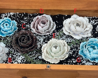 Handmade Ceramic Flower Wall Decor, Floral Wall Sculpture