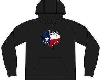 Distressed Texas Flag hoodie | Texas State Map Pullover