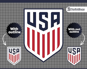 USA Soccer Crest SVG PNG – National Football Team Logo (Digital Download)