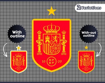 Escudo de la selección española de fútbol en formato SVG y PNG – Archivo de corte del logotipo de la selección nacional de fútbol (descarga digital)