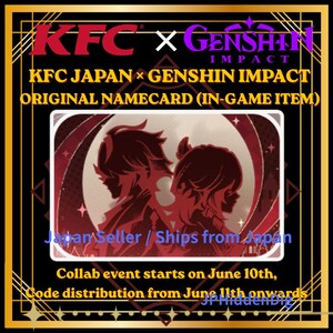 Código de resgate do cartão de visita Genshin Impact x KFC Japão Alhaitham e Kaveh (somente código)