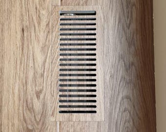 Rejilla de ventilación de suelo de madera maciza a medida / Rejilla de suelo empotrada / Cubierta de ventilación de suelo de madera / Fabricada con su propio suelo