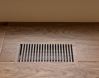 Rejilla de ventilación para suelo de vinilo de lujo a medida / Rejilla de ventilación empotrada / Rejilla de ventilación para suelo de tablones de vinilo de lujo / Fabricada con su propio suelo