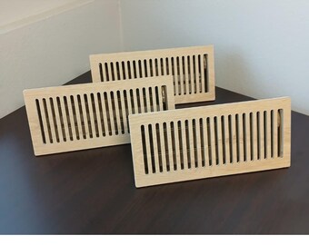 Scottsdale LVP Flush Floor Vent Cover 4x10 | Floor Register with Metal Damper | Luxury Vinyl Plank Vent