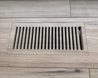 Rejilla de ventilación para suelo laminado a medida / Rejilla de suelo empotrada / Cubierta de ventilación para suelo / Fabricada con su propio suelo