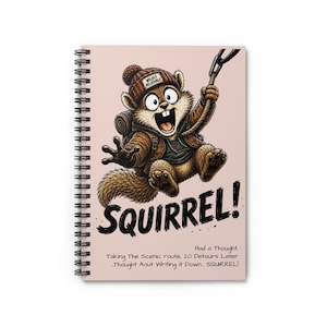 Squirrel Cartoon Notebook | Spiral Ruled Journal