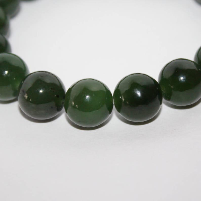 Rare Russian Gemstone FREE SHIPPING Russian jade Green Jade Beaded Bracelet