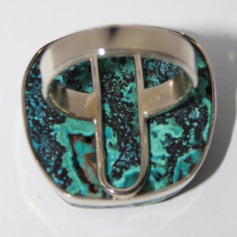 Chrysocolla malachite ring