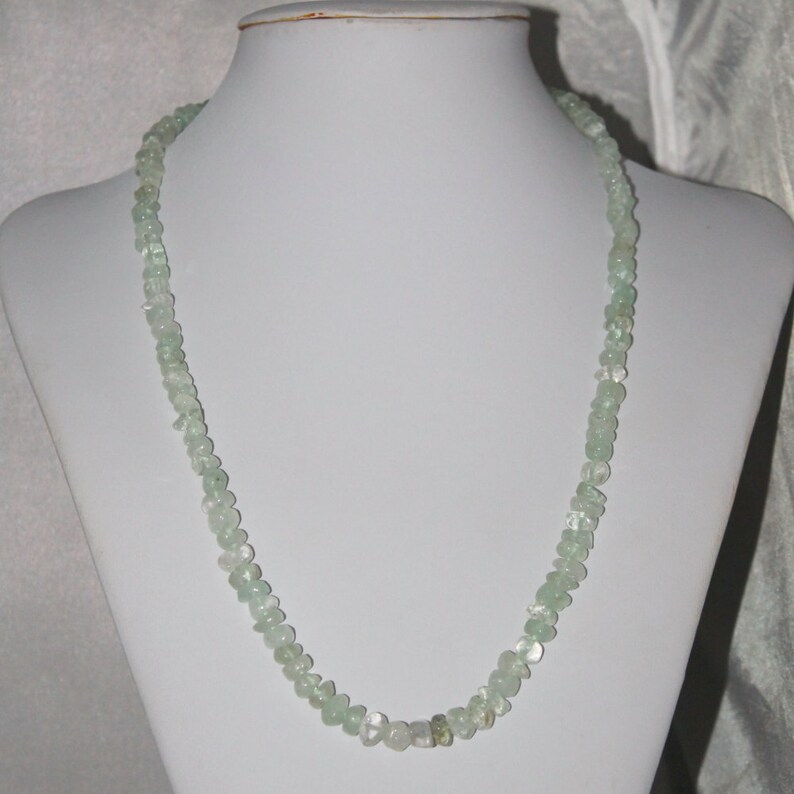 Green beryl beaded necklace