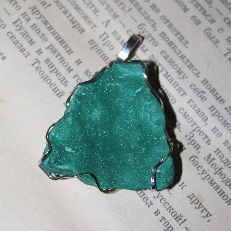 Malachite pendant Genuine Russian Malachite