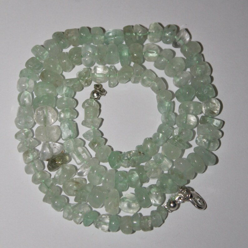 Green beryl beaded necklace