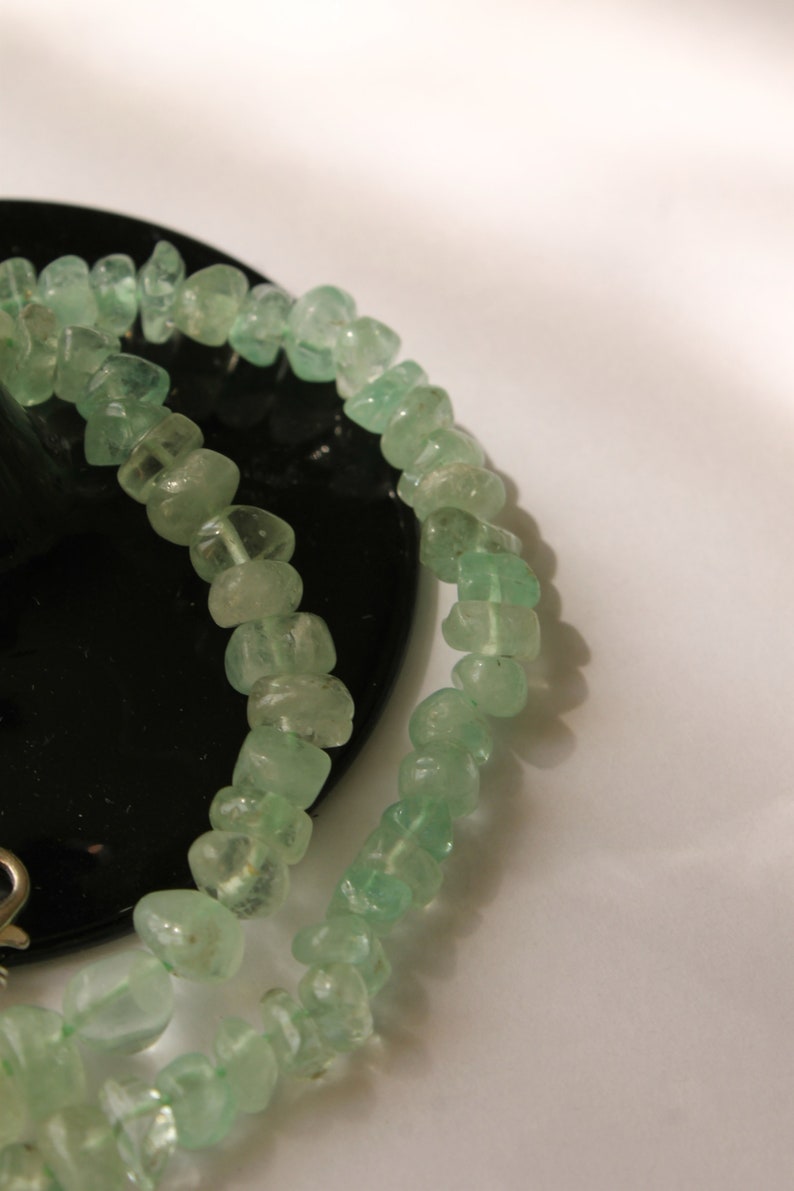 Green beryl beaded necklace