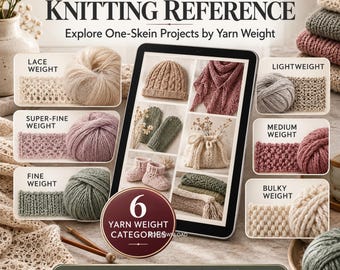 Guide de tricot avec des fils de luxe (PDF), idées de projets avec une seule pelote, guide de tricot, référence sur les fils spéciaux, techniques de tricot (PDF numérique)