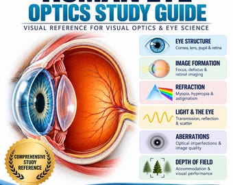 Przewodnik do nauki optyki oka ludzkiego w formacie PDF Optyka wizualna Notatki dla studentów optometrii Anatomia oka Refrakcja Światło i widzenie