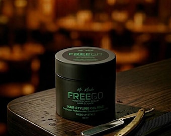 Freego Hair Styling Gel Wax – Mess Up Style – Professional Barber Grade – Mr. Mucho – Made in Turkey – 150ml