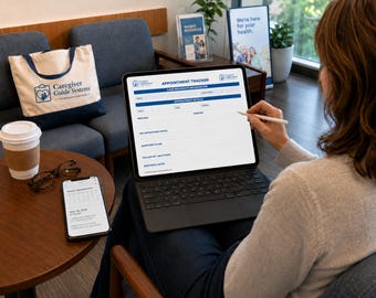 Appointment Tracker | Caregiver Appointment Planner | Medical Binder Form | Doctor Visit Organizer | PDF Download