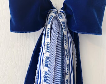 BYU Cougars Front Door Ribbon Bow Door Hanger! Rise & Shout!
