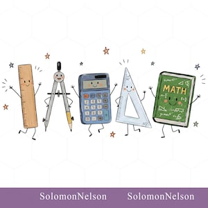 Funny Math Teacher Png, Doodle Characters Geometry Teacher Png, Middle School Math Teacher,Math Class Png,Back to School