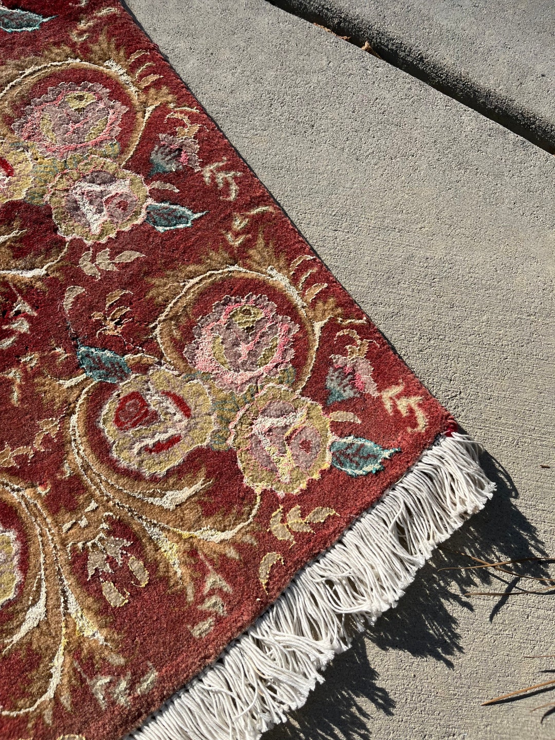 Antique Persian Silk & Wool Carpet for Table Top or Runner Etsy