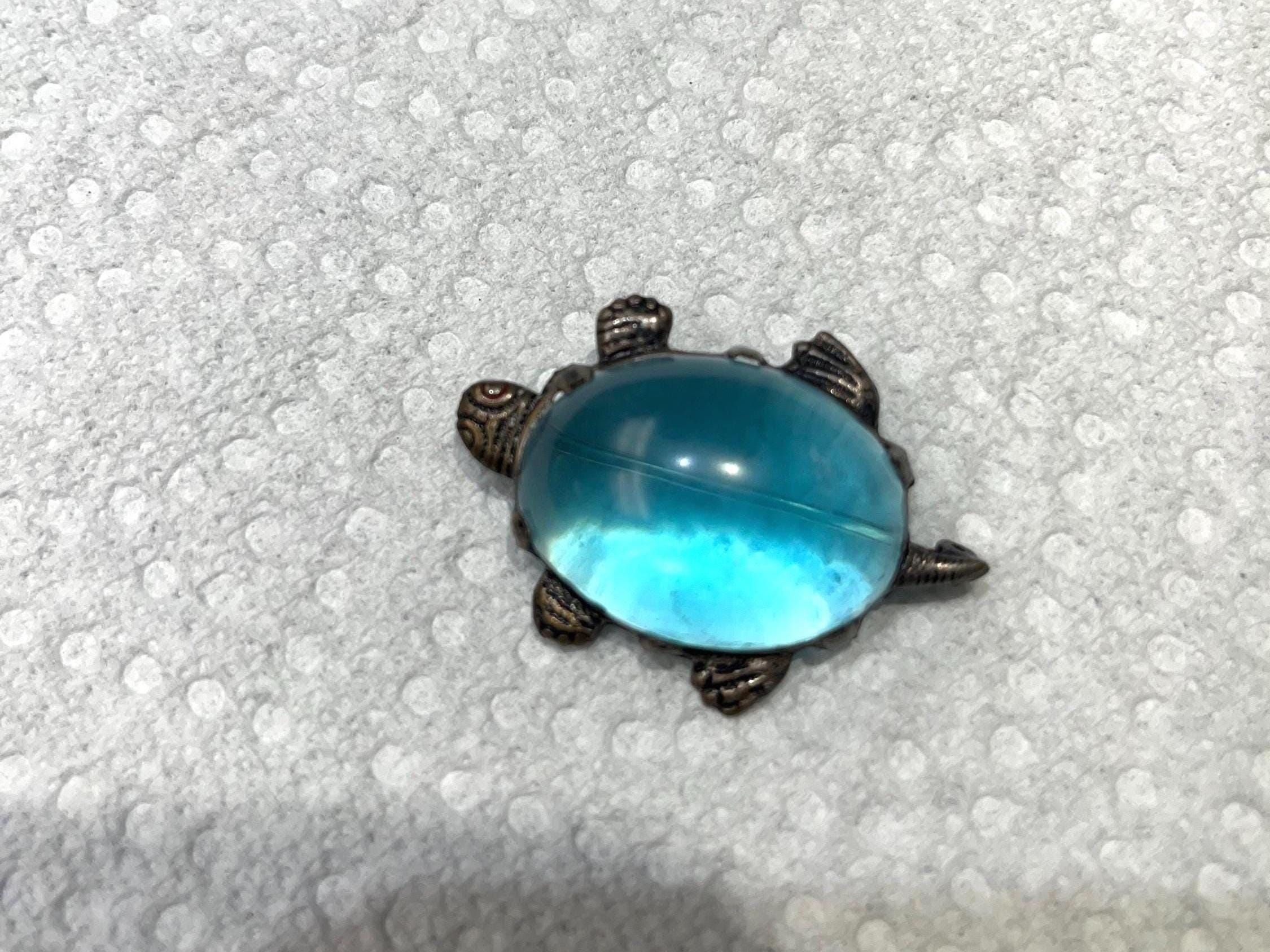 Broche Oiseau Trifari Argentée - Émail Bleu Et Rouge Avec Strass Cristal - Occasion