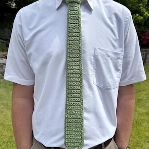 The Frazier Tie Crochet Pattern PDF | Adjustable Necktie | Beginner-Friendly Crochet Instructions