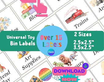 Childcare Shelf Labels for Classroom, Daycare Class Printable Storage, Learning Center Editable Toy Organization