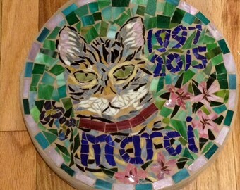 Custom Order Pet Portrait Mosaic Stepping Stone