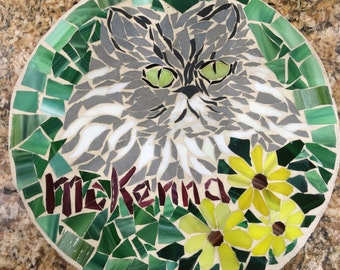 Custom Order Pet Portrait Mosaic Stepping Stone