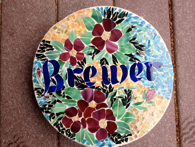 Custom Order Name Mosaic Stepping Stone image 1