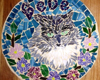 Custom Order Pet Portrait Mosaic Stepping Stone