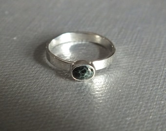 Michigan Greenstone Chlorastrolite Sterling Silver Handmade Ring James Blanchard Size 5 Free Sizing