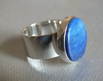 Lapis Lazuli Handmade Sterling Silver Ring Size 7.25 James Blanchard Free Sizing