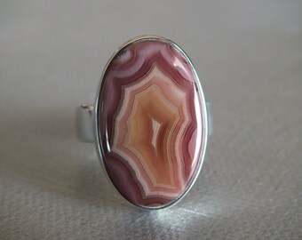 Spectacular Laguna with Schiller Sterling Silver Ring Metalsmith James Blanchard Size 8 Free Sizing