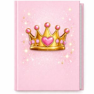 Mini Notebook Coronita GlamRoyal Cookie Collection-Libreta pequeña rosada con coronita dorada