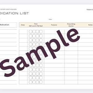 Medication Tracker Printable Pack, Printable Medication Log, Monthly Med Checklist, Side Effect Journal, Caregiver Binder Inserts, PDF