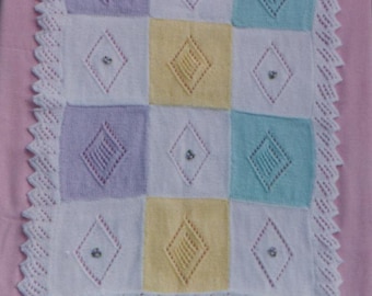 PDF Instant Digital Download Knitting Pattern - DK - Babies Cot / Buggy / Car Seat Blanket - Knitting Pattern, Instant Download - English