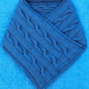 PDF Instant Digital Download Knitting Pattern - DK – Classical Cable Cowl Mens Ladies Cable Cowl - Knitting Pattern - Cowl Knitting Pattern