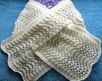 PDF Instant Digital Download Knitting Pattern - DK – Feather Stitch Matching Headband, Cowl & Fingerless Gloves - Ladies Knitting Pattern