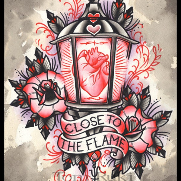 Valentine Lantern Tom Ruki Tattoo Print