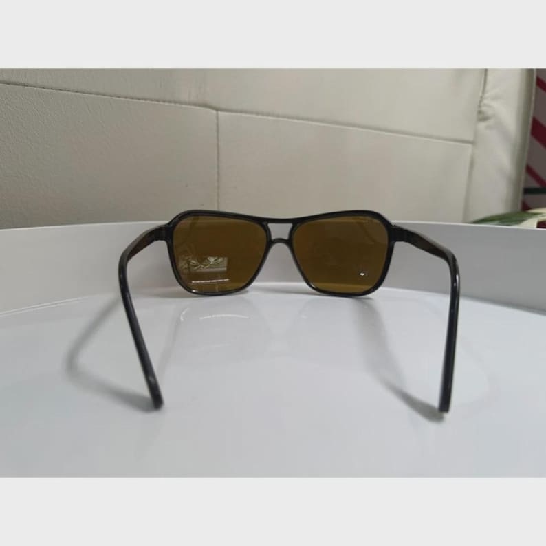 Gafas de sol vintage Bausch & Lomb Ray-Ban CATS de nailon – Fabricadas en Francia – Marrón oscuro – Gafas de diseño raras de los años 80/90 imagen 7
